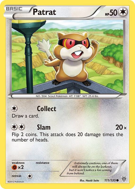 Patrat (111) Pokemon card from Plasma Storm
