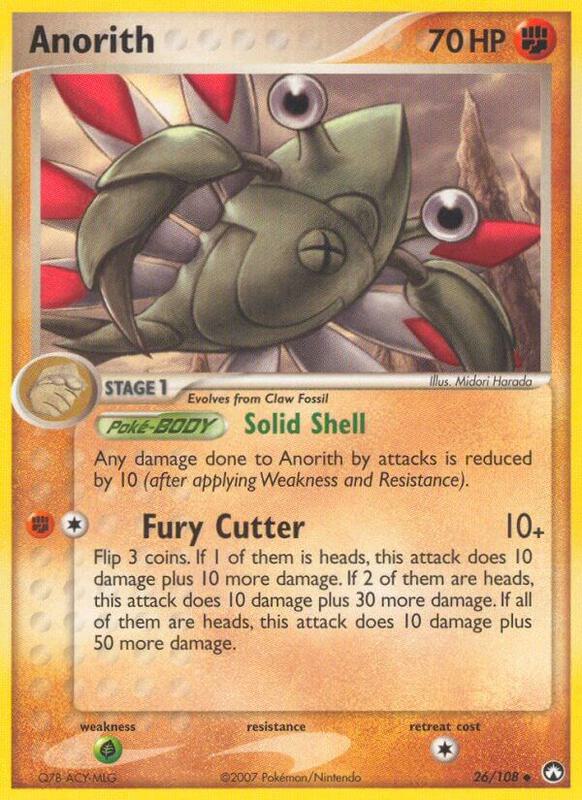 Anorith Pokemon card from Power Keepers
