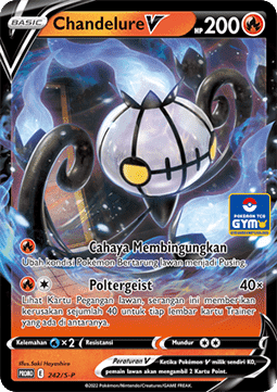 Chandelure V (S-P/ID 242) Sword & Shield Indonesian Promos ID