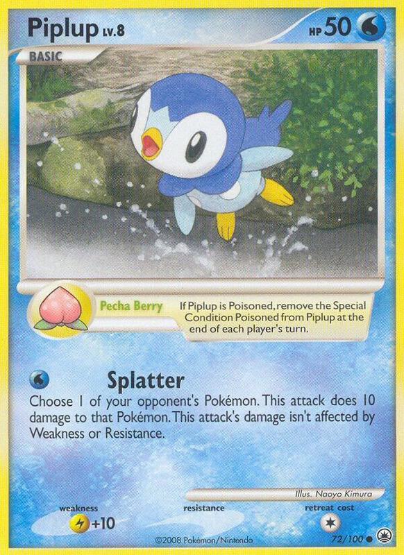 Piplup (72) Pokemon card from Majestic Dawn