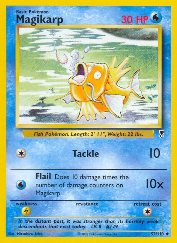 Magikarp Pokemon card from Legendary Collection