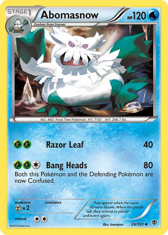 Abomasnow Pokemon card from Plasma Blast