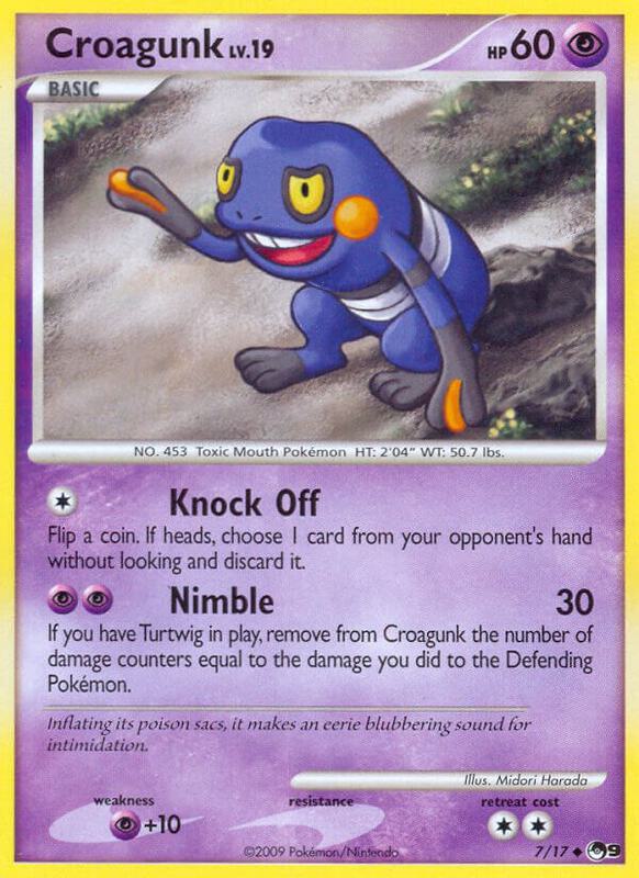 Croagunk Pokemon card from POP Series 9