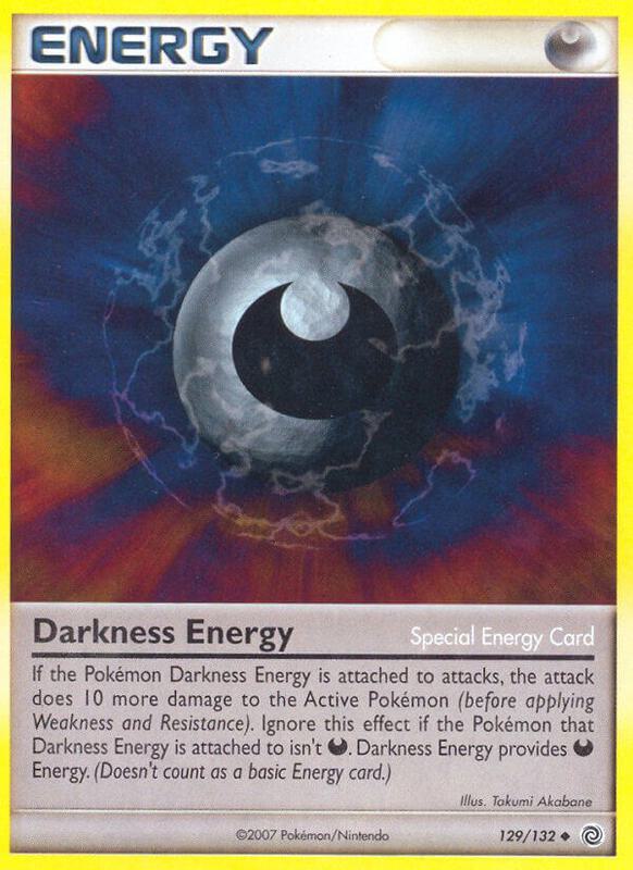 Darkness Energy Pokemon card from Secret Wonders