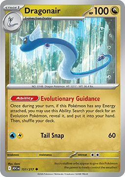 Dragonair Pokemon card from Ascended Heroes