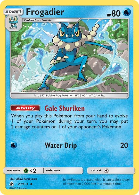 Frogadier Pokemon card from SM - Forbidden Light