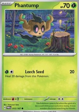 Phantump Pokemon card from Twilight Masquerade