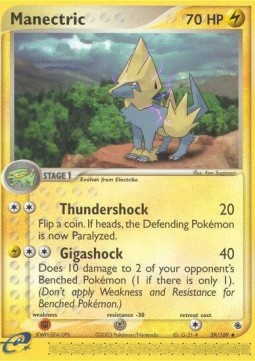 Manectric Pokemon card from EX Ruby Sapphire