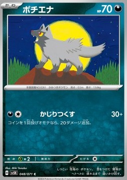 Poochyena Pokemon card from Wild Force