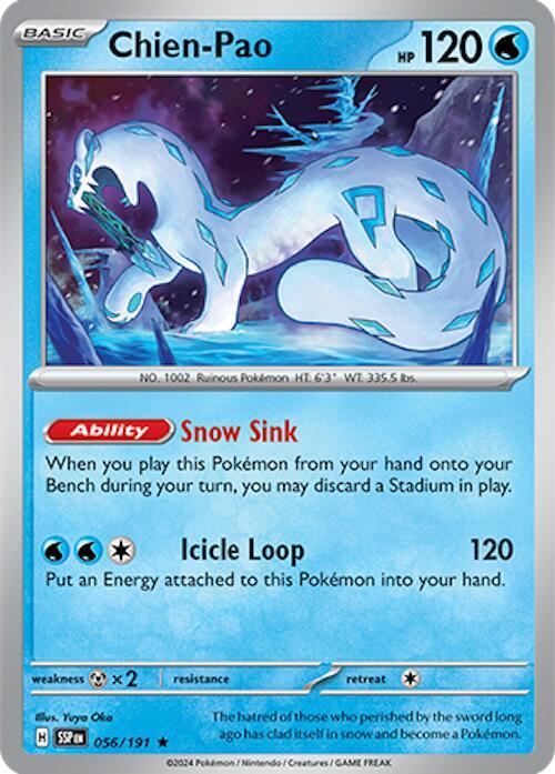 Chien-Pao Pokemon card from SV08: Surging Sparks