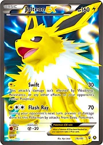 Jolteon EX - 28a/83 Pokemon card from Alternate Art Promos