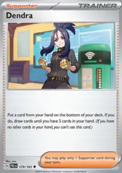 Dendra (Holo) Pokemon card from Paldea Evolved
