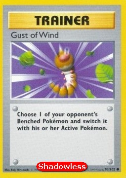 Gust of Wind Pokemon card from Base Set