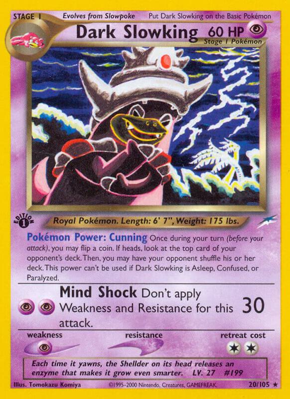 Dark Slowking Pokemon card from Neo Destiny