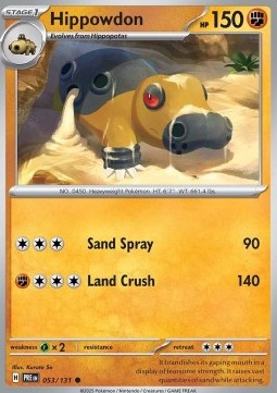Hippowdon Pokemon card from Prismatic Evolutions