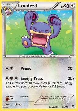 Loudred Pokemon card from Phantom Forces