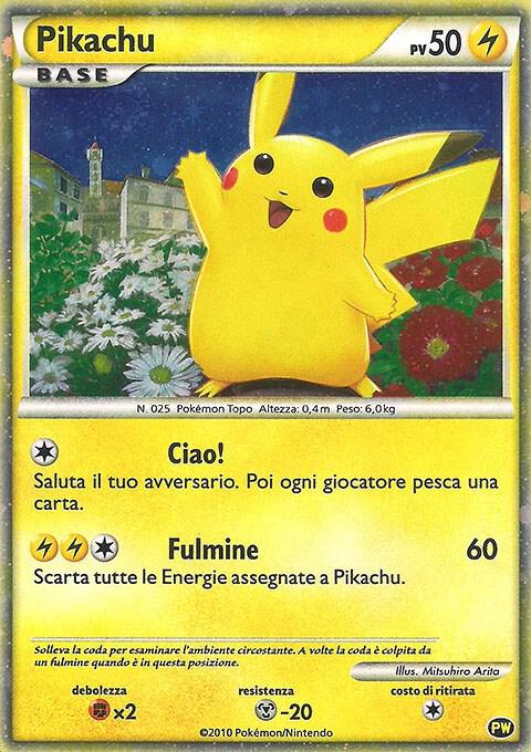 Pikachu (Italian) Pokemon card from Pikachu World Collection Promos