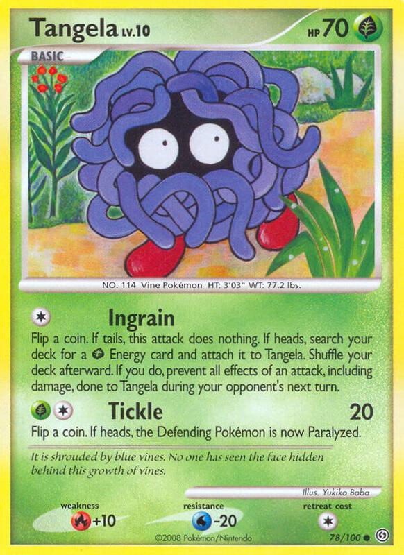Tangela Pokemon card from Stormfront