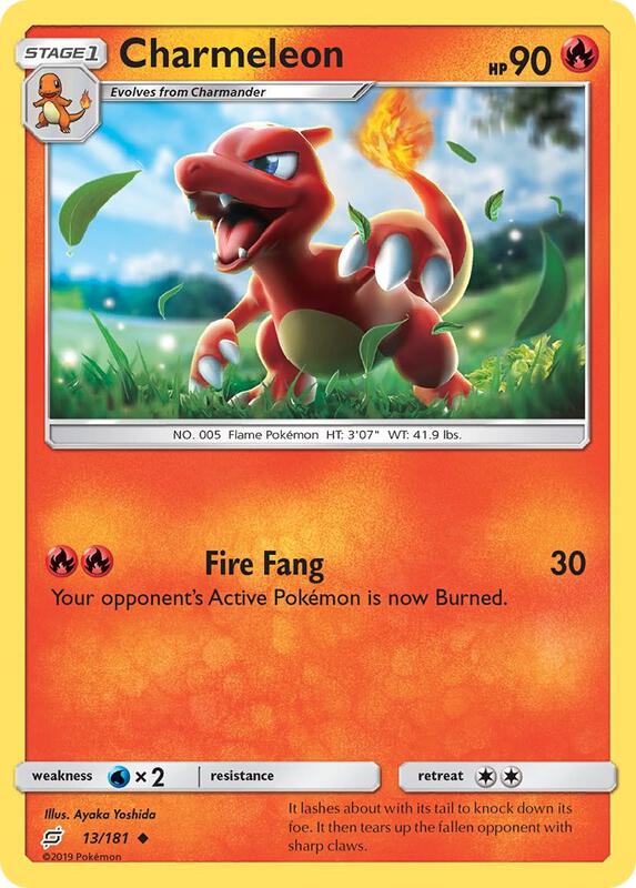 Charmeleon Pokemon card from SM - Team Up