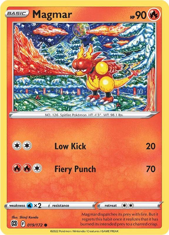 Magmar Pokemon card from SWSH09: Brilliant Stars