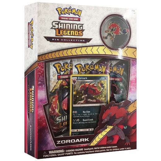 Shining Legends Pin Collection: Zoroark Pokemon card from Shining Legends