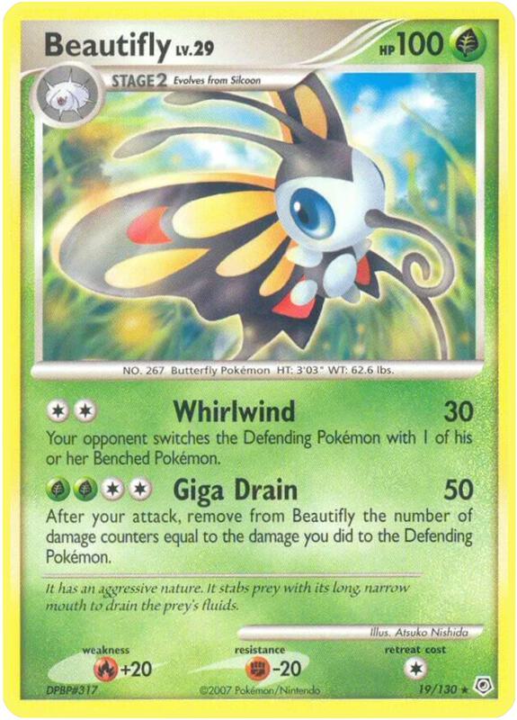 Beautifly Pokemon card from Diamond and Pearl