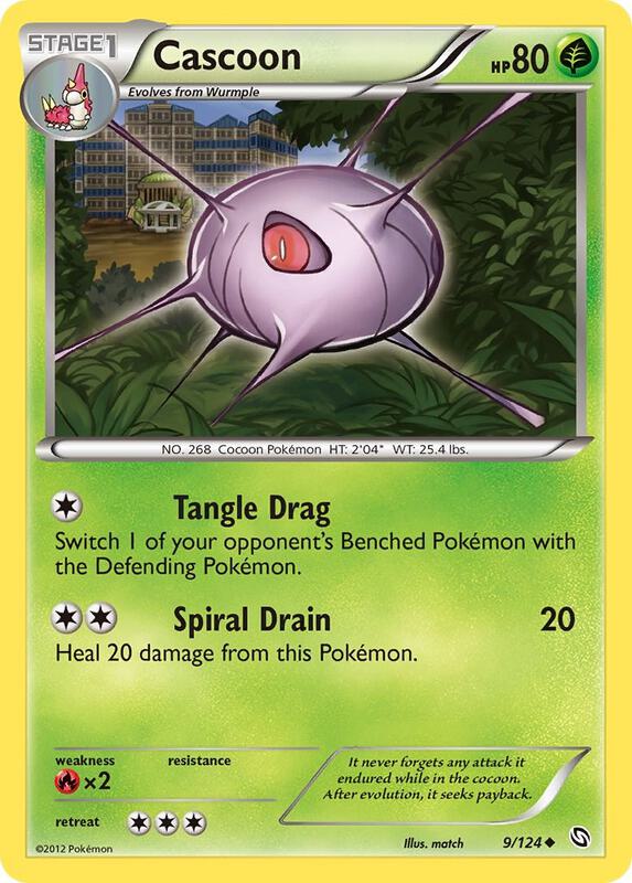 Cascoon Pokemon card from Dragons Exalted