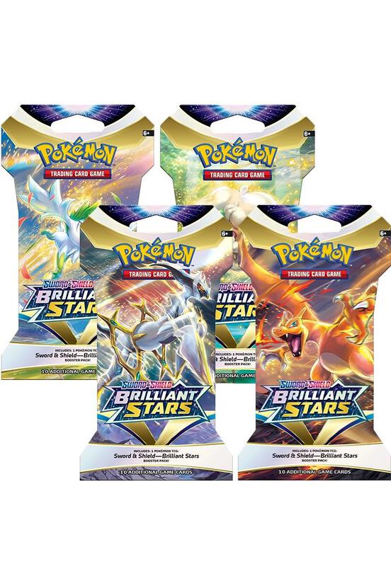 Brilliant Stars Sleeved Booster Pack Art Bundle [Set of 4] Pokemon card from SWSH09: Brilliant