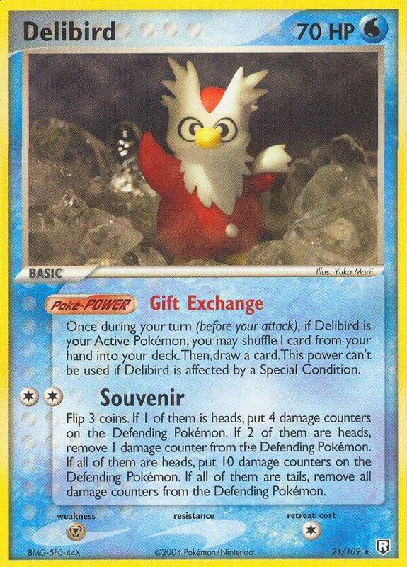 Delibird Pokemon card from Team Rocket Returns