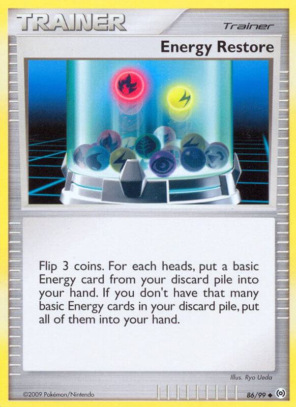 Energy Restore Pokemon card from Arceus