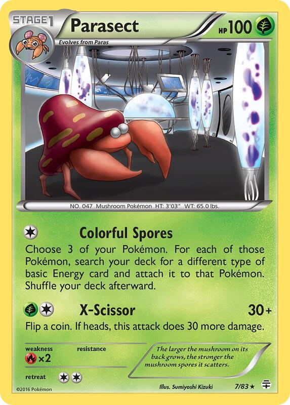 Parasect Pokemon card from Generations