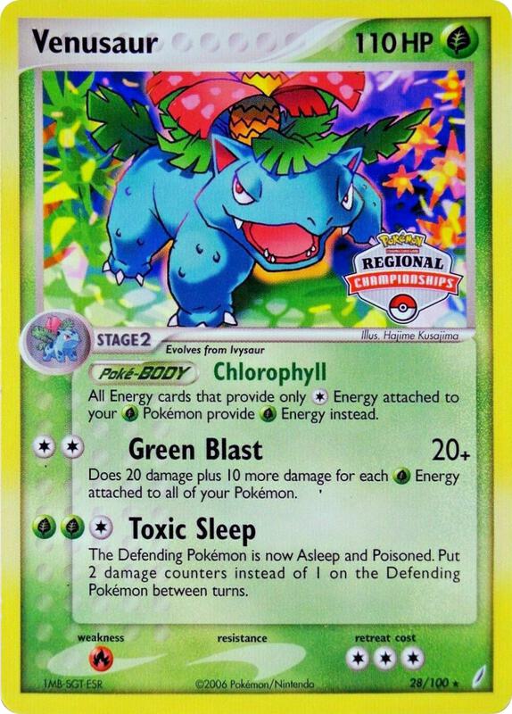 Venusaur Pokemon card from League & Championship Cards