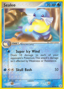 Sealeo Pokemon card from EX Hidden Legends