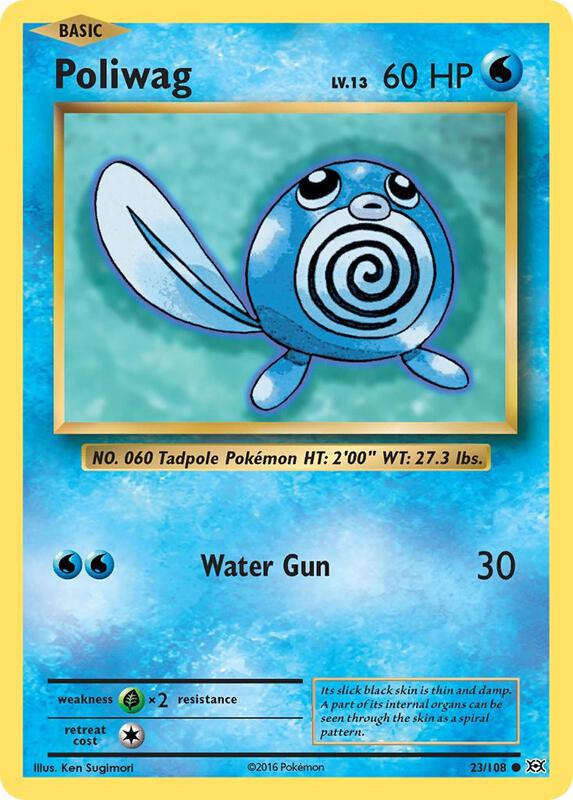 Poliwag Pokemon card from XY - Evolutions