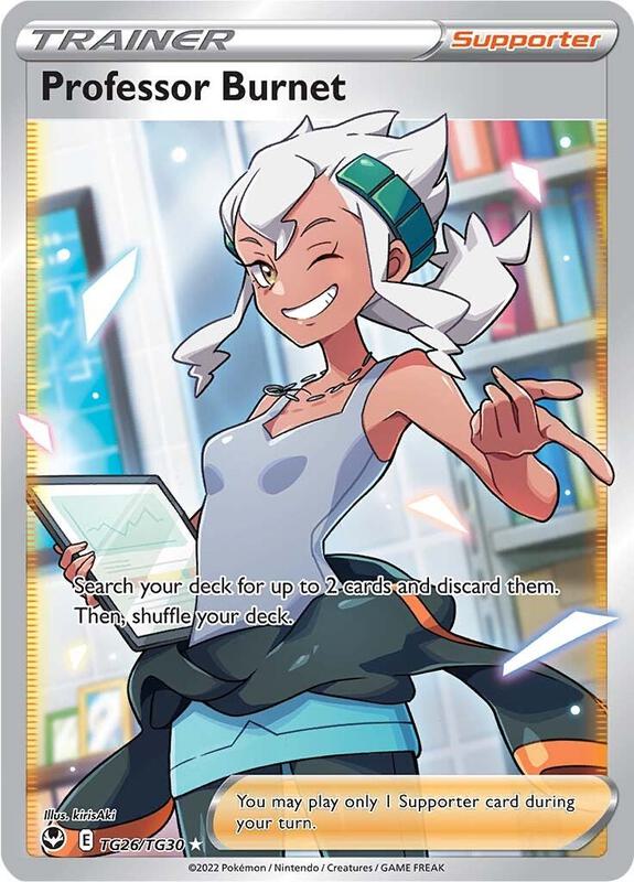 Professor Burnet Pokemon card from SWSH12: Silver Tempest Trainer Gallery