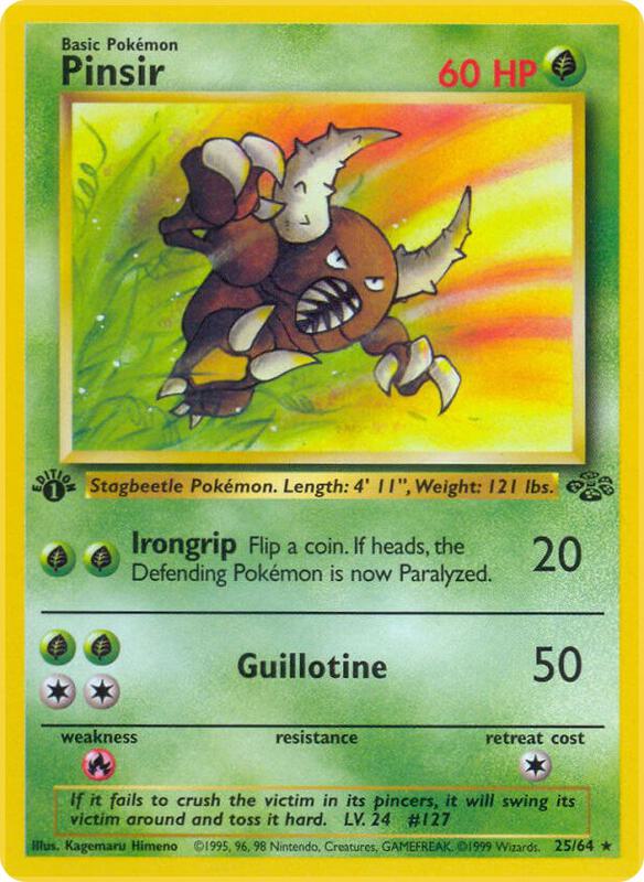 Pinsir (25) Pokemon card from Jungle