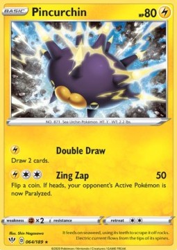 Pincurchin Pokemon card from Darkness Ablaze