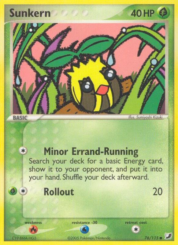 Sunkern Pokemon card from Unseen Forces