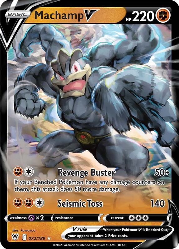 Machamp V Pokemon card from SWSH10: Astral Radiance