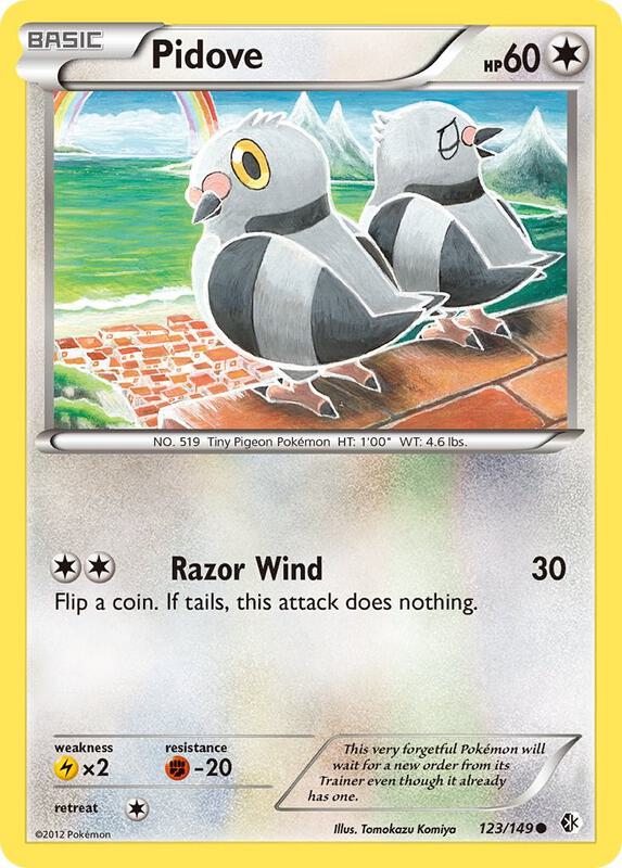 Pidove Pokemon card from Boundaries Crossed