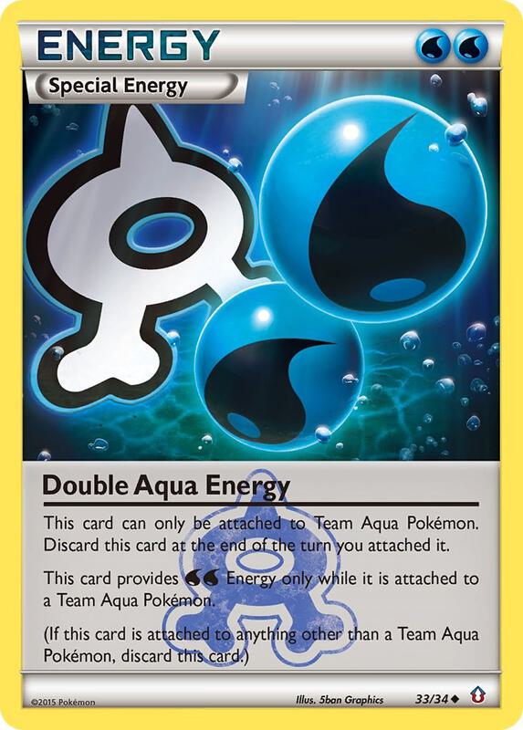 Double Aqua Energy Pokemon card from Double Crisis