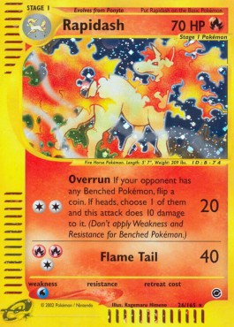 Rapidash (Holo) Pokemon card from Expedition Base Set