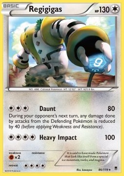 Regigigas Pokemon card from Phantom Forces