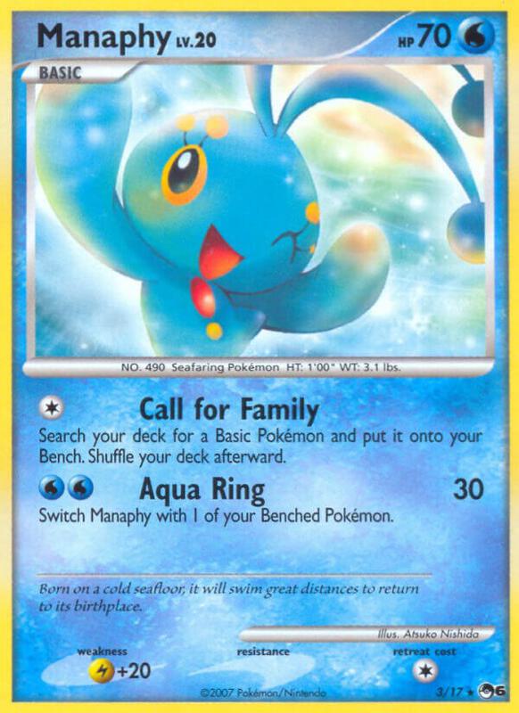 Manaphy Pokemon card from POP Series 6