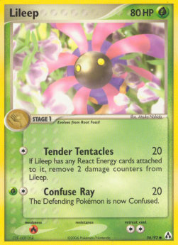 Lileep Pokemon card from EX Legend Maker