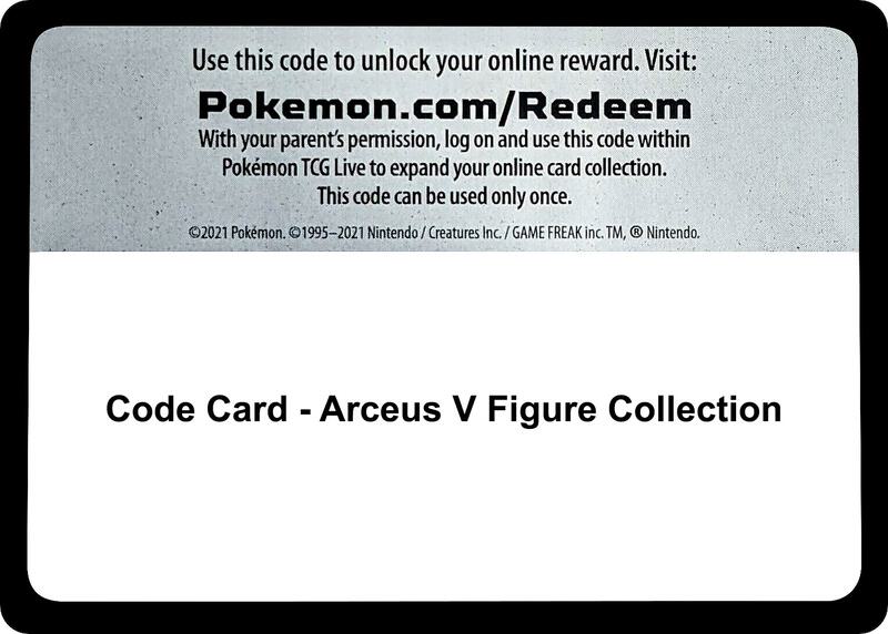 Code Card - Arceus V Figure Collection Pokemon card from SWSH09: Brilliant
