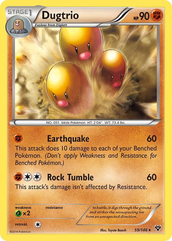 Dugtrio Pokemon card from XY Base Set