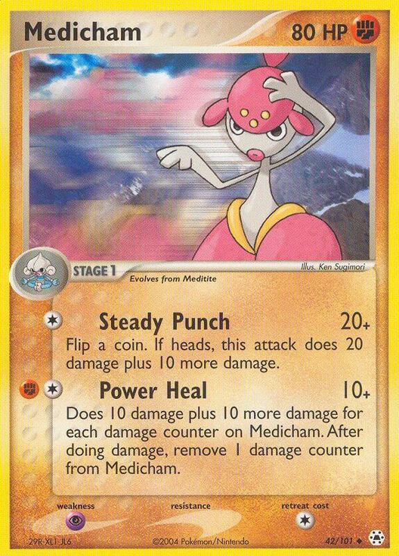 Medicham Pokemon card from Hidden Legends