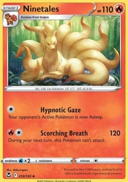 Ninetales Pokemon card from Silver Tempest