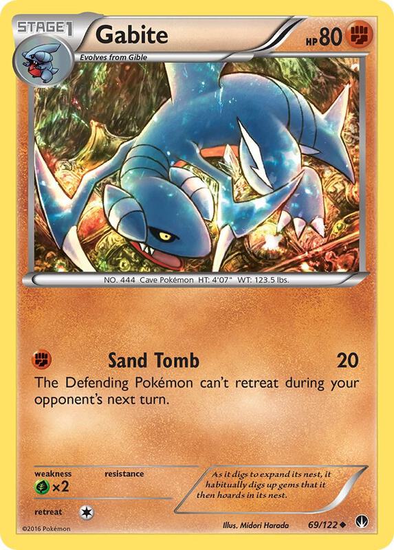 Gabite Pokemon card from XY - BREAKpoint